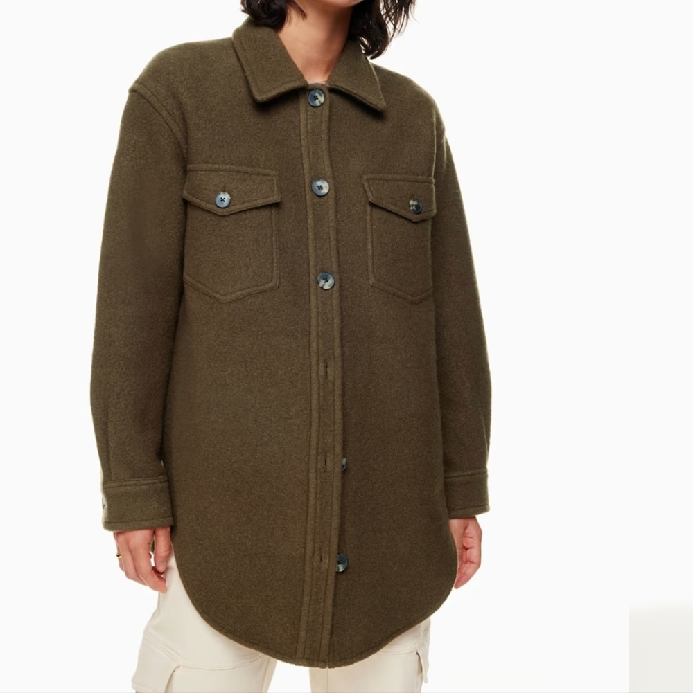 Aritzia Wilfred Free Brown Shirt Jacket  Size Xs
